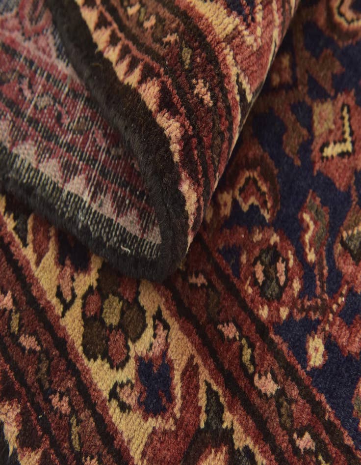 Detail image of 3' 10 x 10'  Hand Knotted Hossainabad Persian Wool Runner Rug