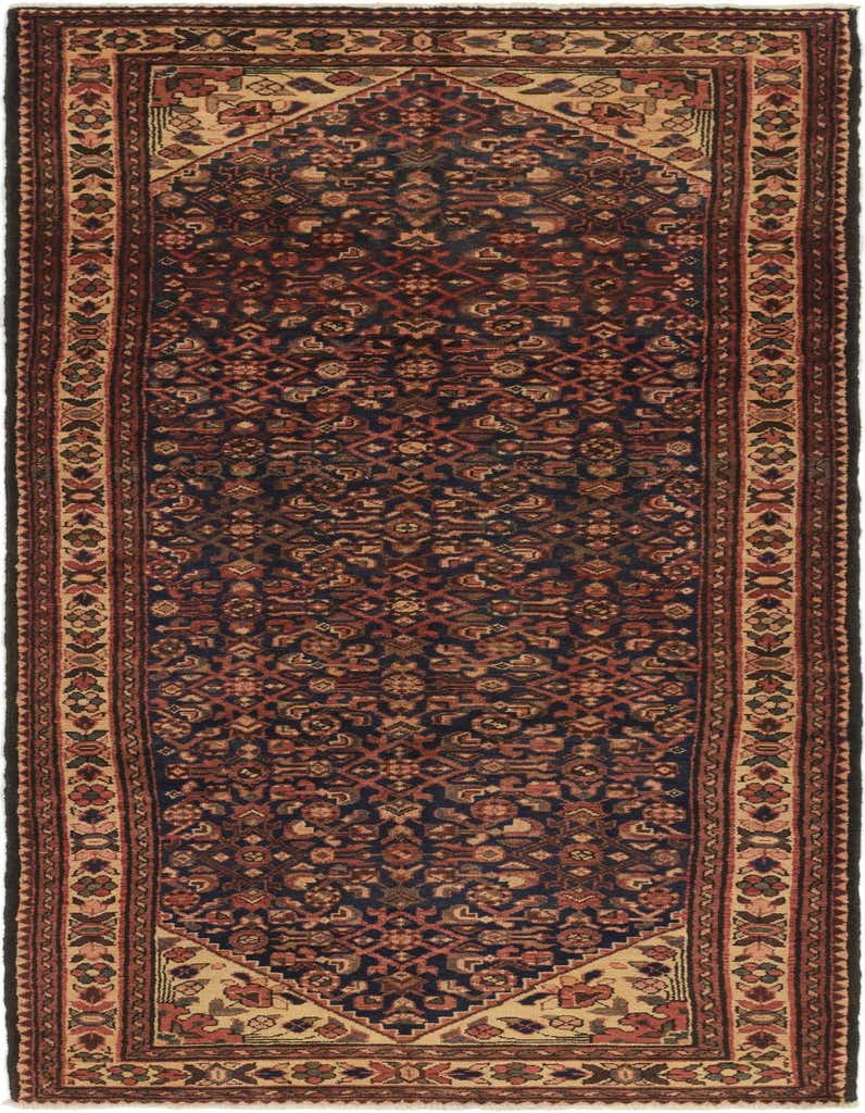 3' 10 x 10' Hand Knotted Hossainabad Persian Wool Runner Rug