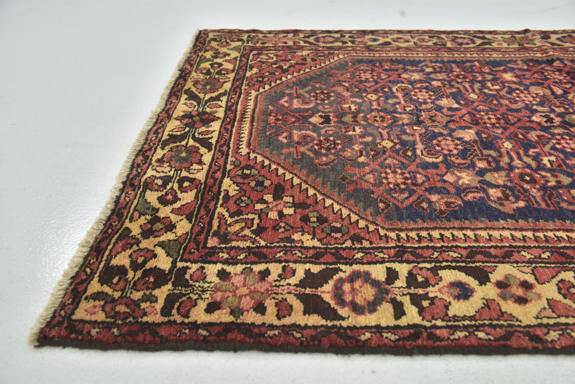 115cm x 335cm anudado a mano Hossainabad Alfombra Persa Lana Pasillera