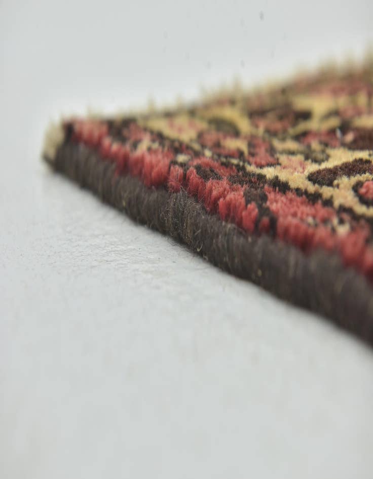 Detail image of 3' 10 x 11'  Hand Knotted Hossainabad Persian Wool Runner Rug