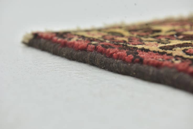 Detail image of 3' 10 x 11' Hand Knotted Hossainabad Persian Wool Runner Rug