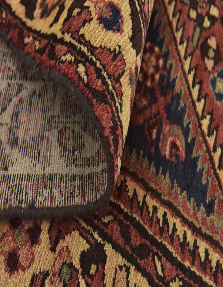 Detail image of 3' 10 x 11'  Hand Knotted Hossainabad Persian Wool Runner Rug