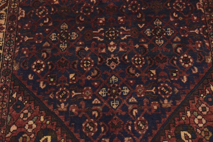Detail image of 110cm x 305cm anudado a mano Hossainabad Alfombra Persa Lana Pasillera