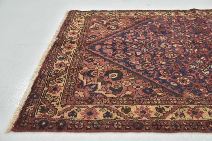 Detail image of 110cm x 305cm anudado a mano Hossainabad Alfombra Persa Lana Pasillera