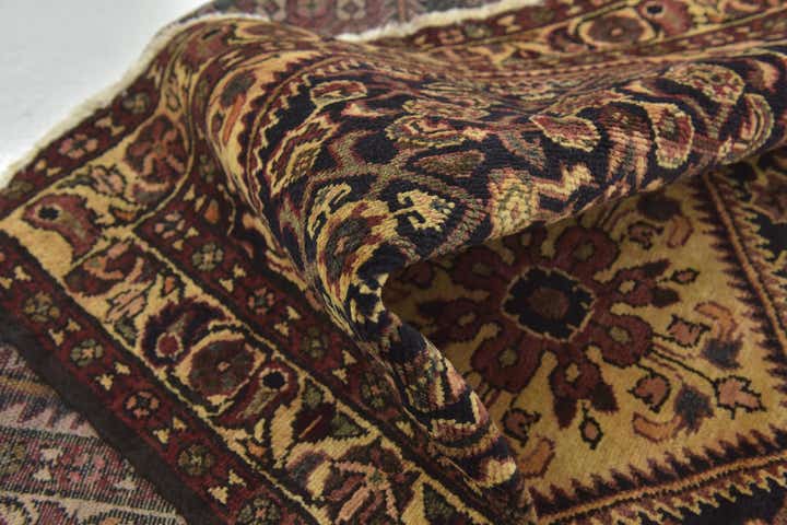 3' 9 x 10' Hand Knotted Hossainabad Persian Wool Runner Rug