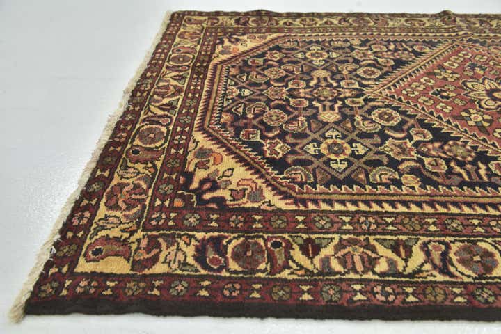 3' 9 x 10' Hand Knotted Hossainabad Persian Wool Runner Rug