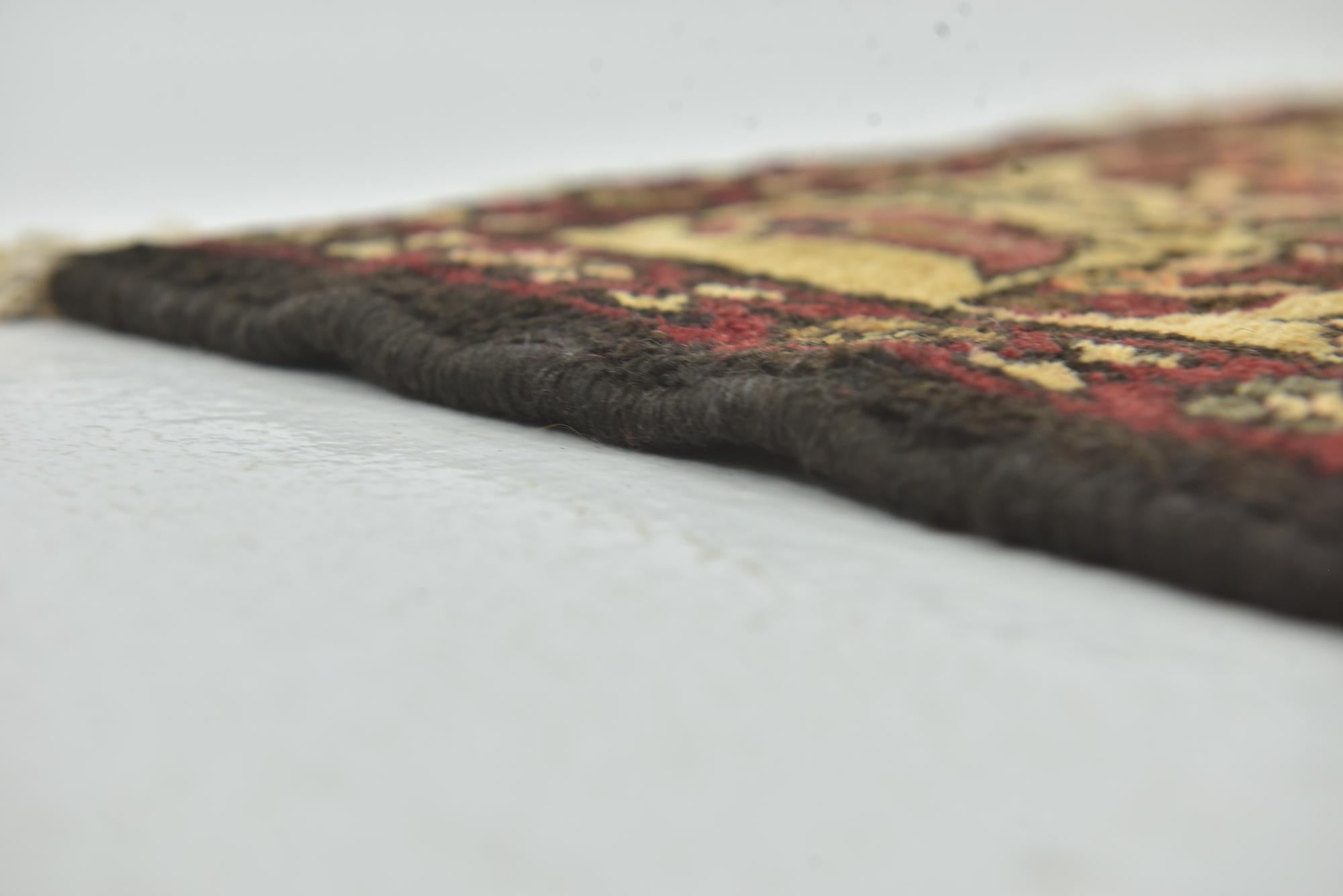 3' 9 x 10' Hand Knotted Hossainabad Persian Wool Runner Rug