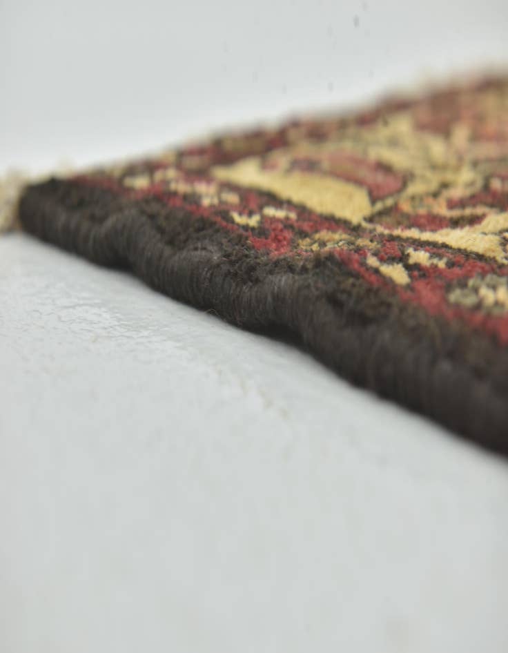 Detail image of 3' 9 x 10'  Hand Knotted Hossainabad Persian Wool Runner Rug