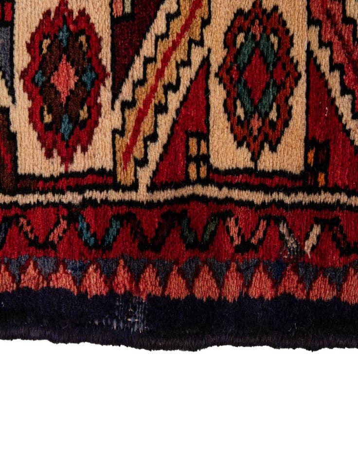 Detail image of 4' x 10' 8 Hand Knotted Hossainabad Persian Wool Runner Rug