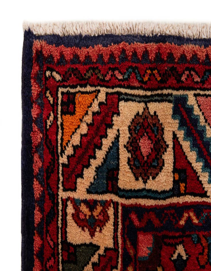 Detail image of 4' x 10' 8 Hand Knotted Hossainabad Persian Wool Runner Rug
