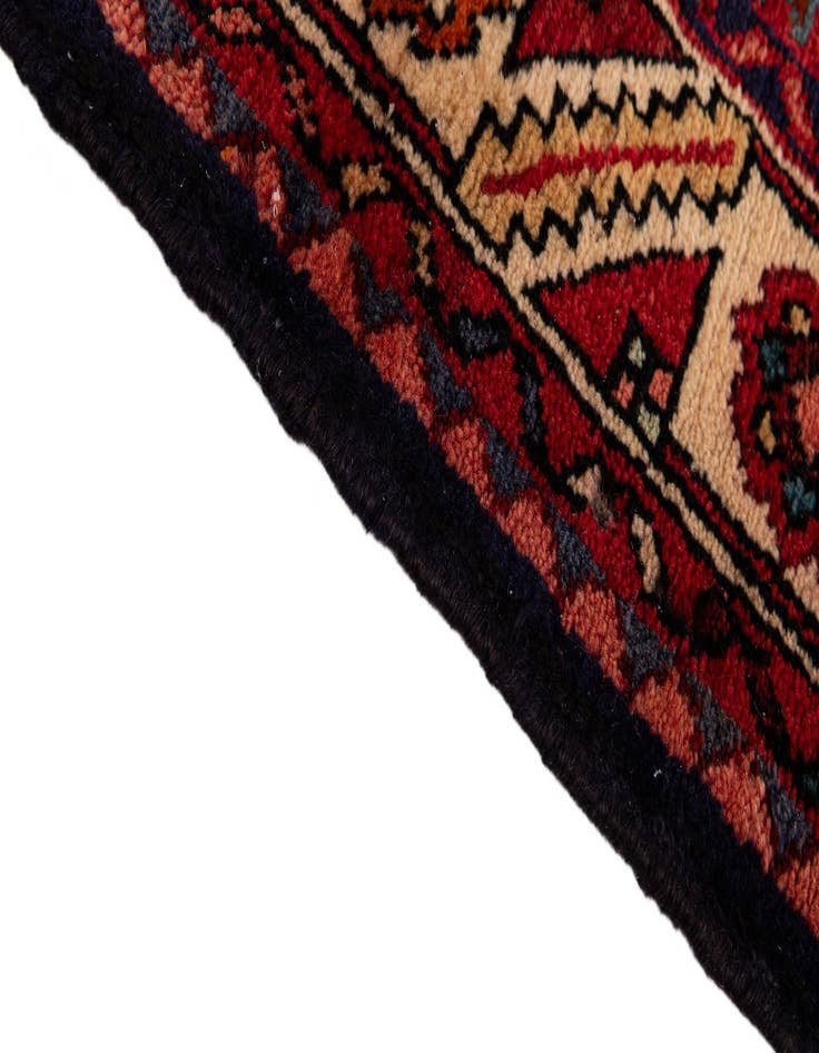 Detail image of 4' x 10' 8 Hand Knotted Hossainabad Persian Wool Runner Rug