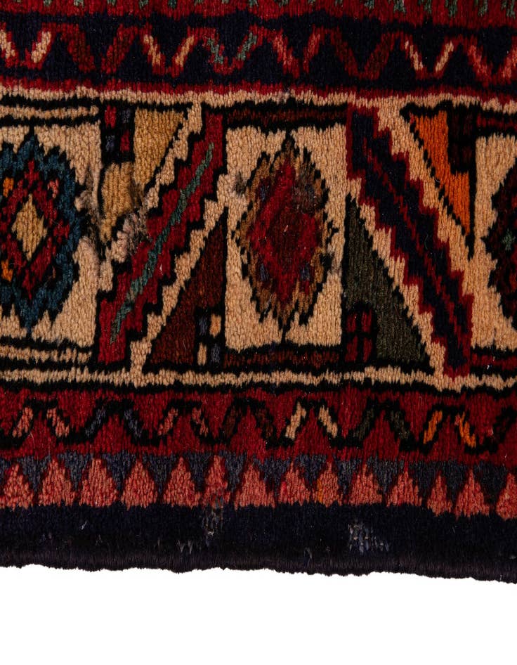 Detail image of 4' x 10' 8 Hand Knotted Hossainabad Persian Wool Runner Rug