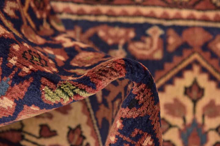 3' 6 x 10' 2 Hand Knotted Hossainabad Persian Wool Runner Rug