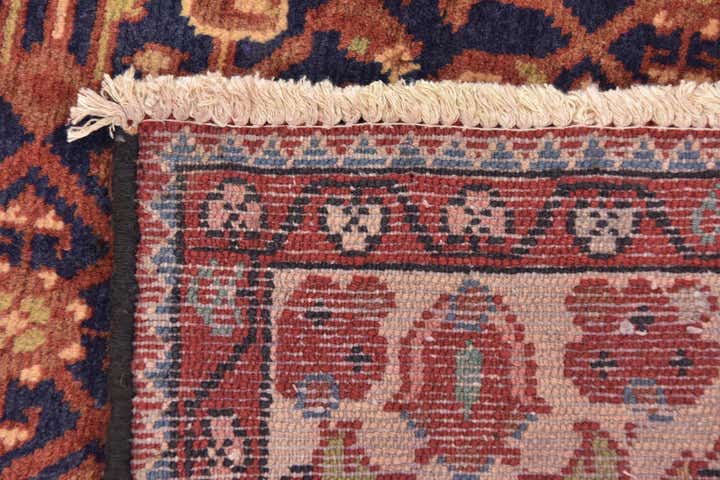 3' 6 x 10' 2 Hand Knotted Hossainabad Persian Wool Runner Rug