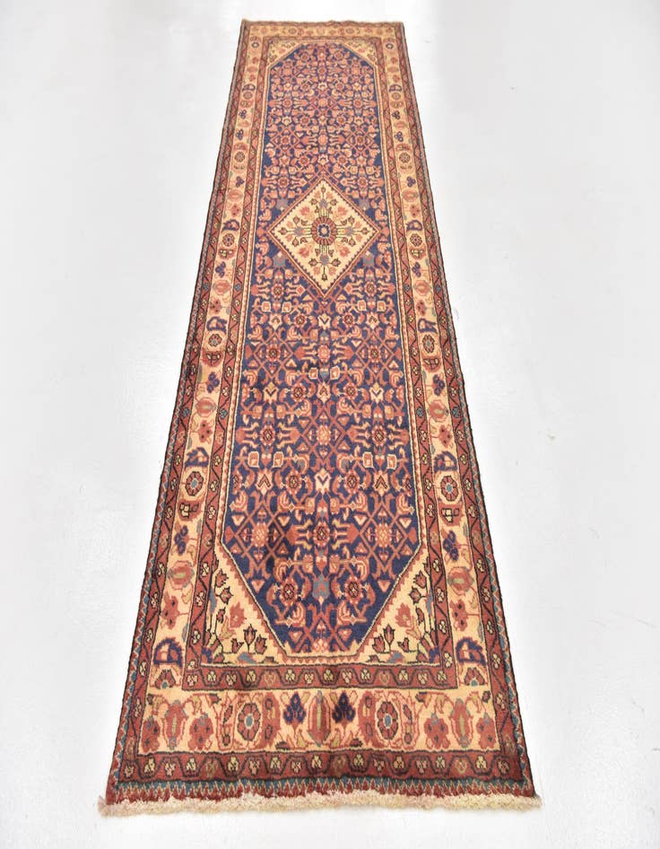 Detail image of 3' 6 x 10' 2  Hand Knotted Hossainabad Persian Wool Runner Rug