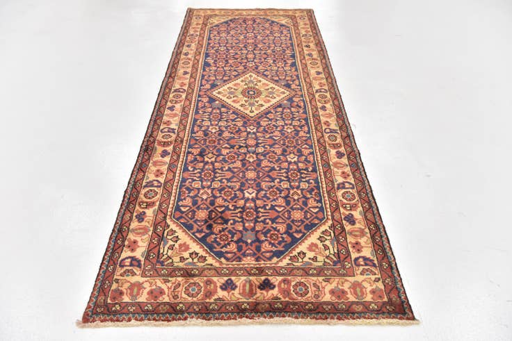 Detail image of 3' 6 x 10' 2 Hand Knotted Hossainabad Persian Wool Runner Rug