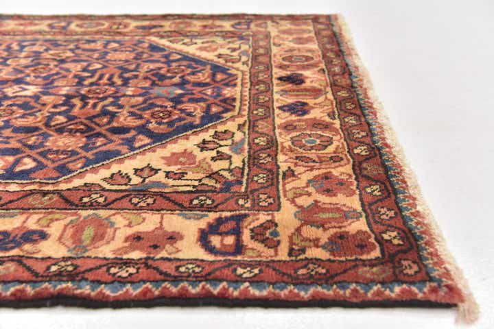 3' 6 x 10' 2 Hand Knotted Hossainabad Persian Wool Runner Rug