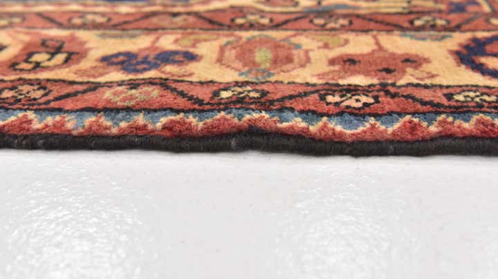 3' 6 x 10' 2 Hand Knotted Hossainabad Persian Wool Runner Rug