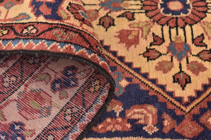 3' 6 x 10' 2 Hand Knotted Hossainabad Persian Wool Runner Rug