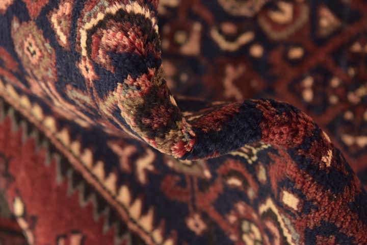 3' 10 x 11' Hand Knotted Hossainabad Persian Wool Runner Rug