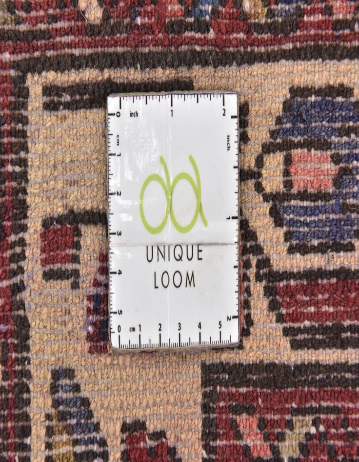 Detail image of 3' 10 x 11'  Hand Knotted Hossainabad Persian Wool Runner Rug
