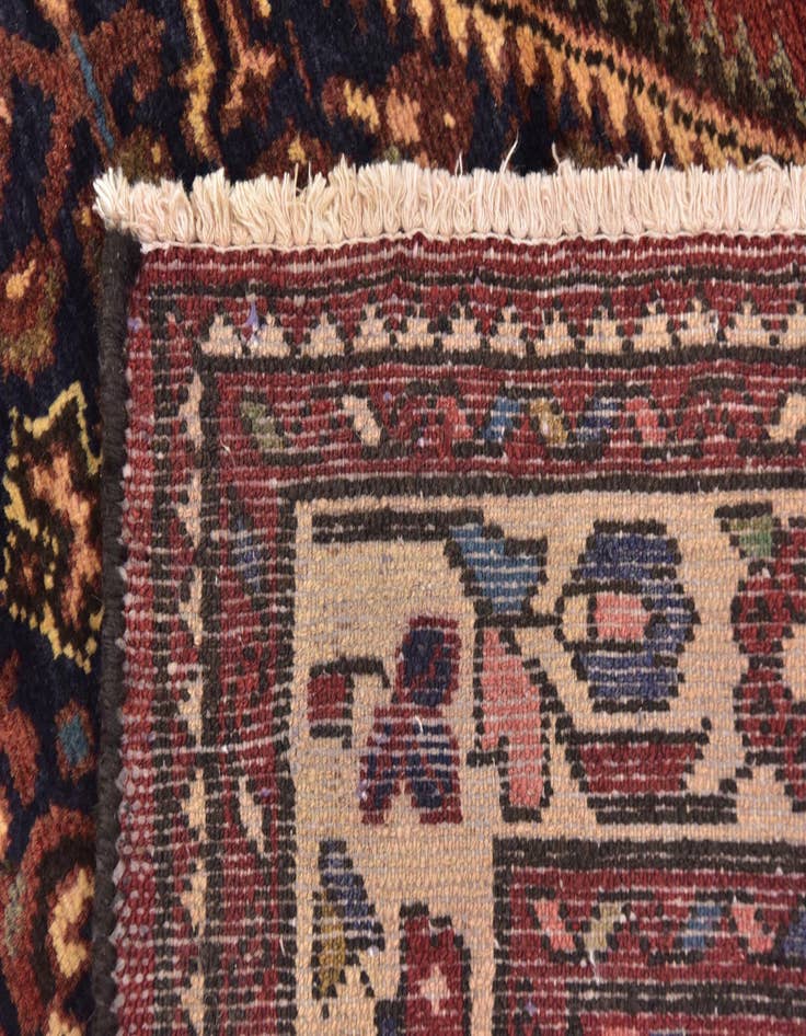 Detail image of 3' 10 x 11'  Hand Knotted Hossainabad Persian Wool Runner Rug