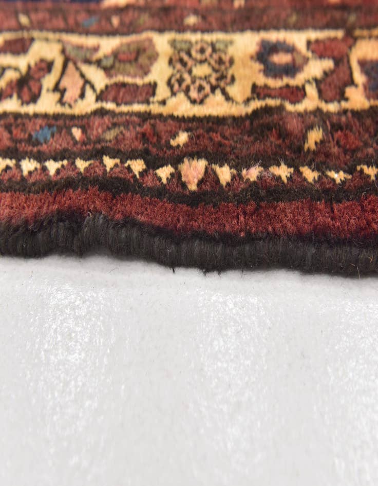 Detail image of 3' 10 x 11'  Hand Knotted Hossainabad Persian Wool Runner Rug