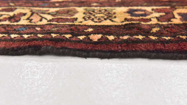 3' 10 x 11' Hand Knotted Hossainabad Persian Wool Runner Rug