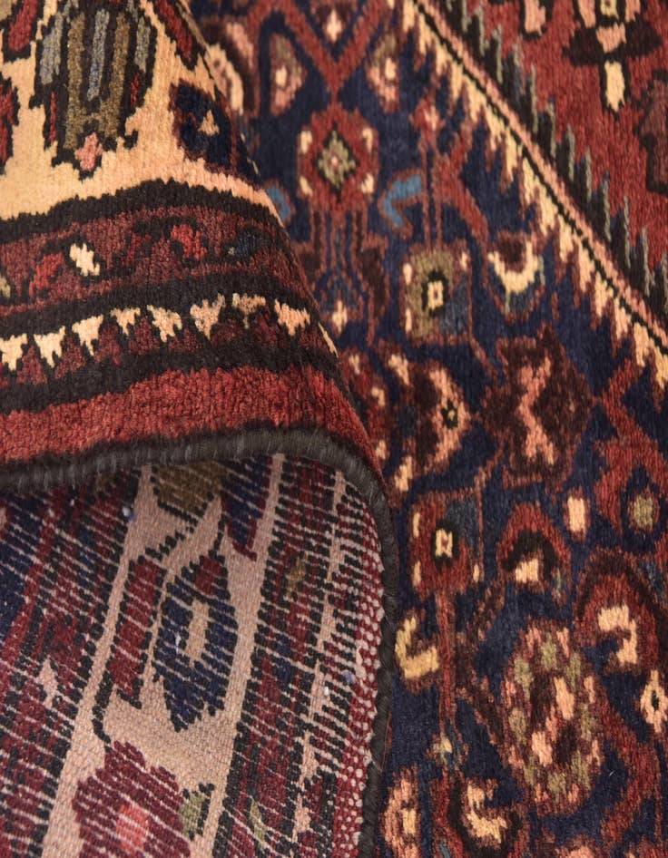 Detail image of 3' 10 x 11'  Hand Knotted Hossainabad Persian Wool Runner Rug