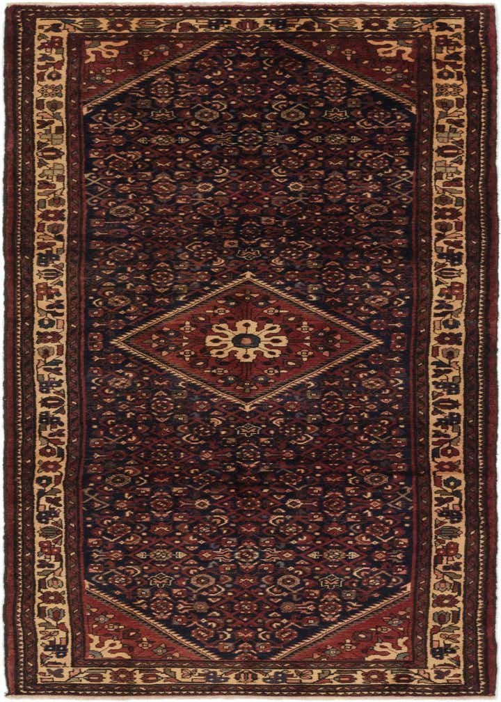 3' 10 x 11' Hand Knotted Hossainabad Persian Wool Runner Rug