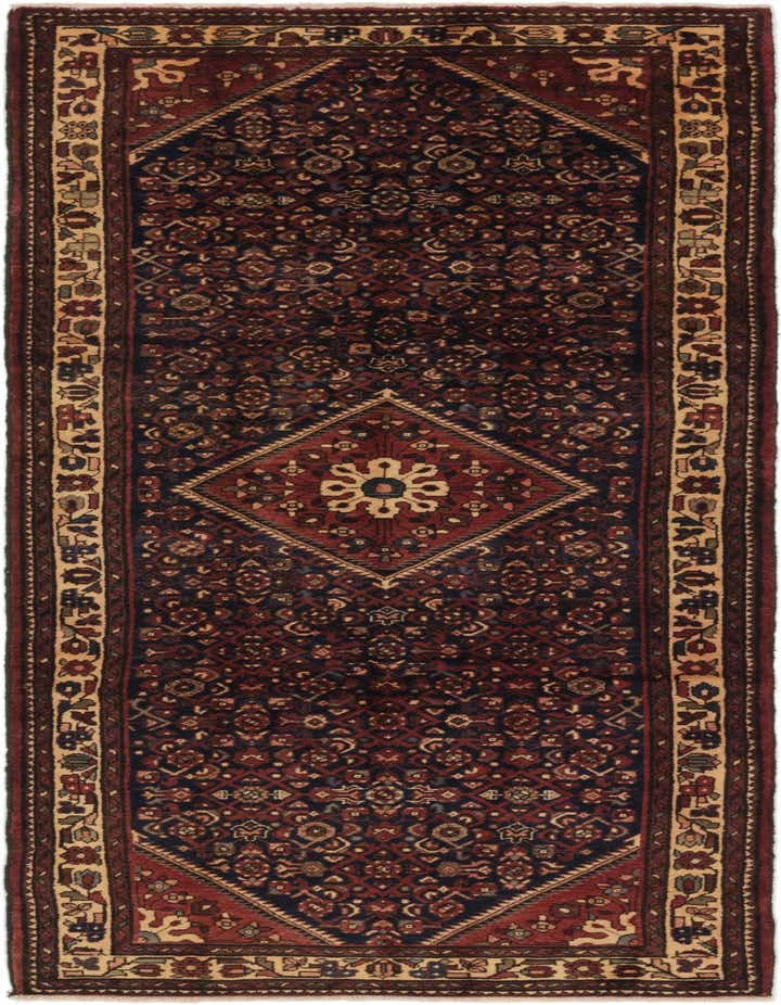 3' 10 x 11' Hand Knotted Hossainabad Persian Wool Runner Rug