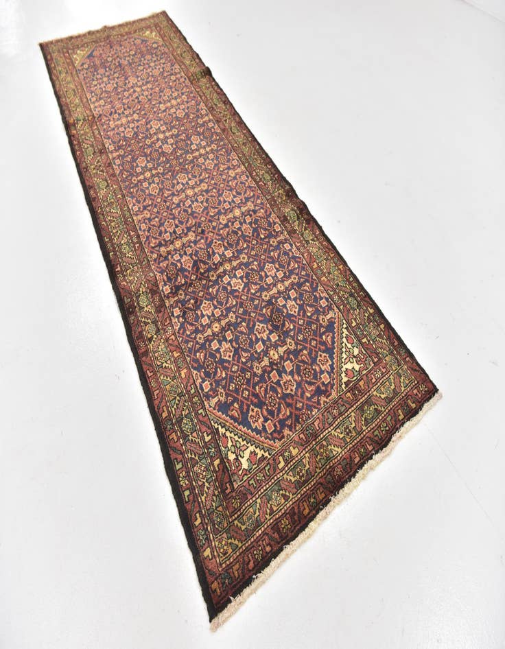 Detail image of 3' 8 x 10' 2  Hand Knotted Hossainabad Persian Wool Runner Rug