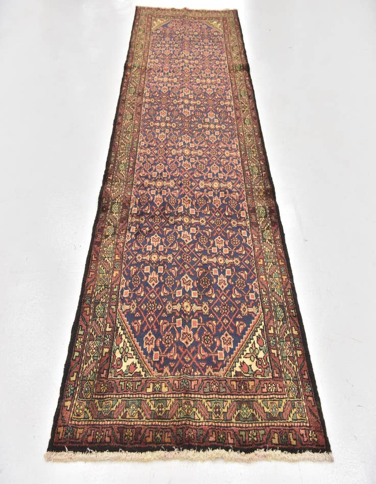 Detail image of 3' 8 x 10' 2  Hand Knotted Hossainabad Persian Wool Runner Rug