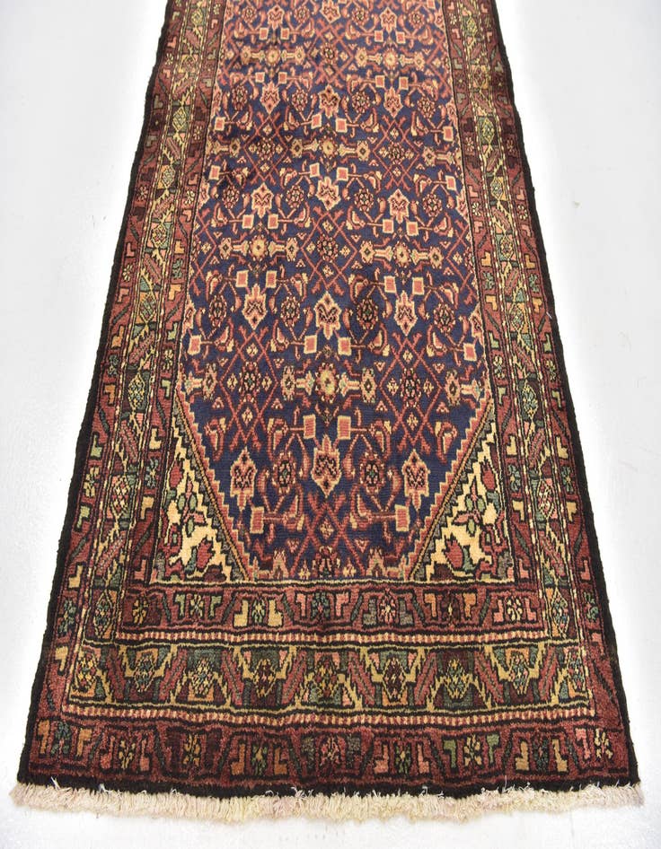 Detail image of 3' 8 x 10' 2  Hand Knotted Hossainabad Persian Wool Runner Rug