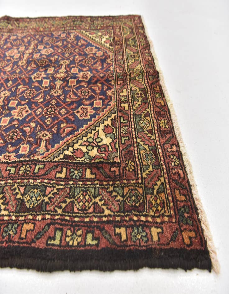 Detail image of 3' 8 x 10' 2  Hand Knotted Hossainabad Persian Wool Runner Rug