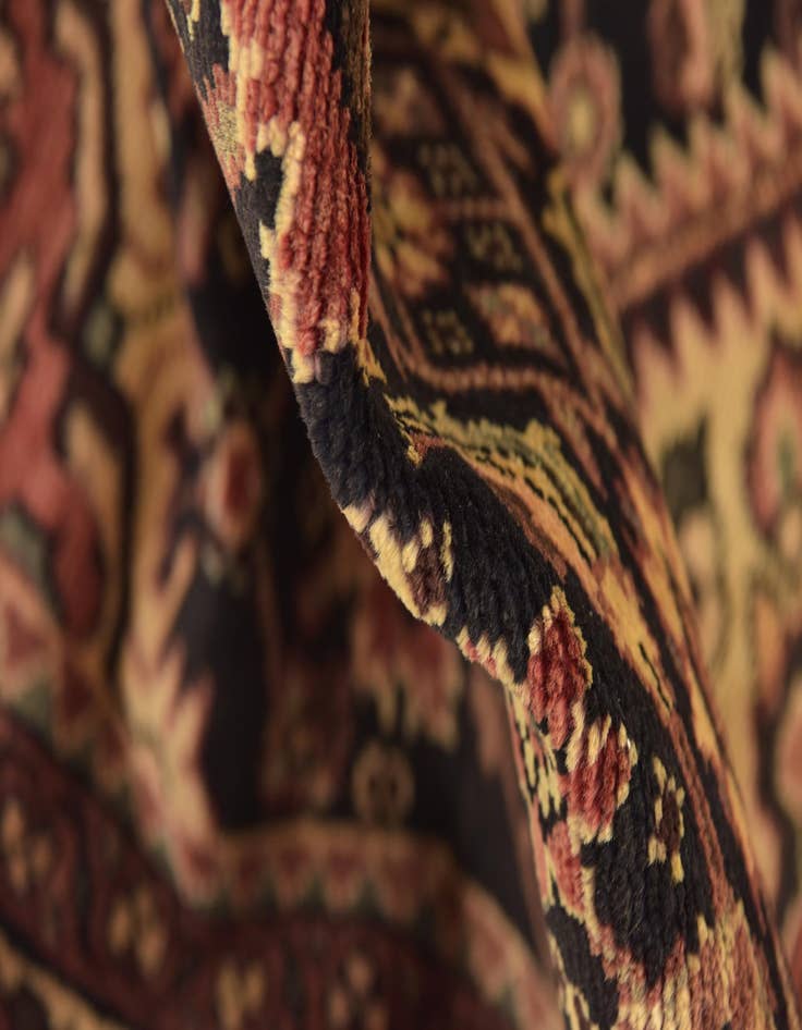 Detail image of 3' 8 x 10' 3  Hand Knotted Hossainabad Persian Wool Runner Rug