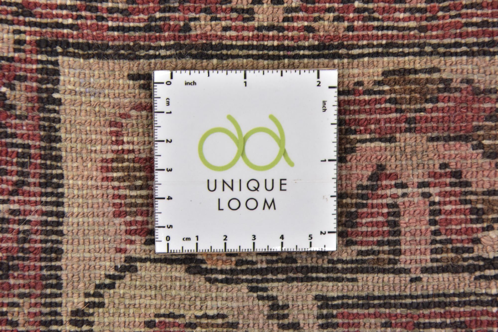 3' 8 x 10' 3 Hand Knotted Hossainabad Persian Wool Runner Rug