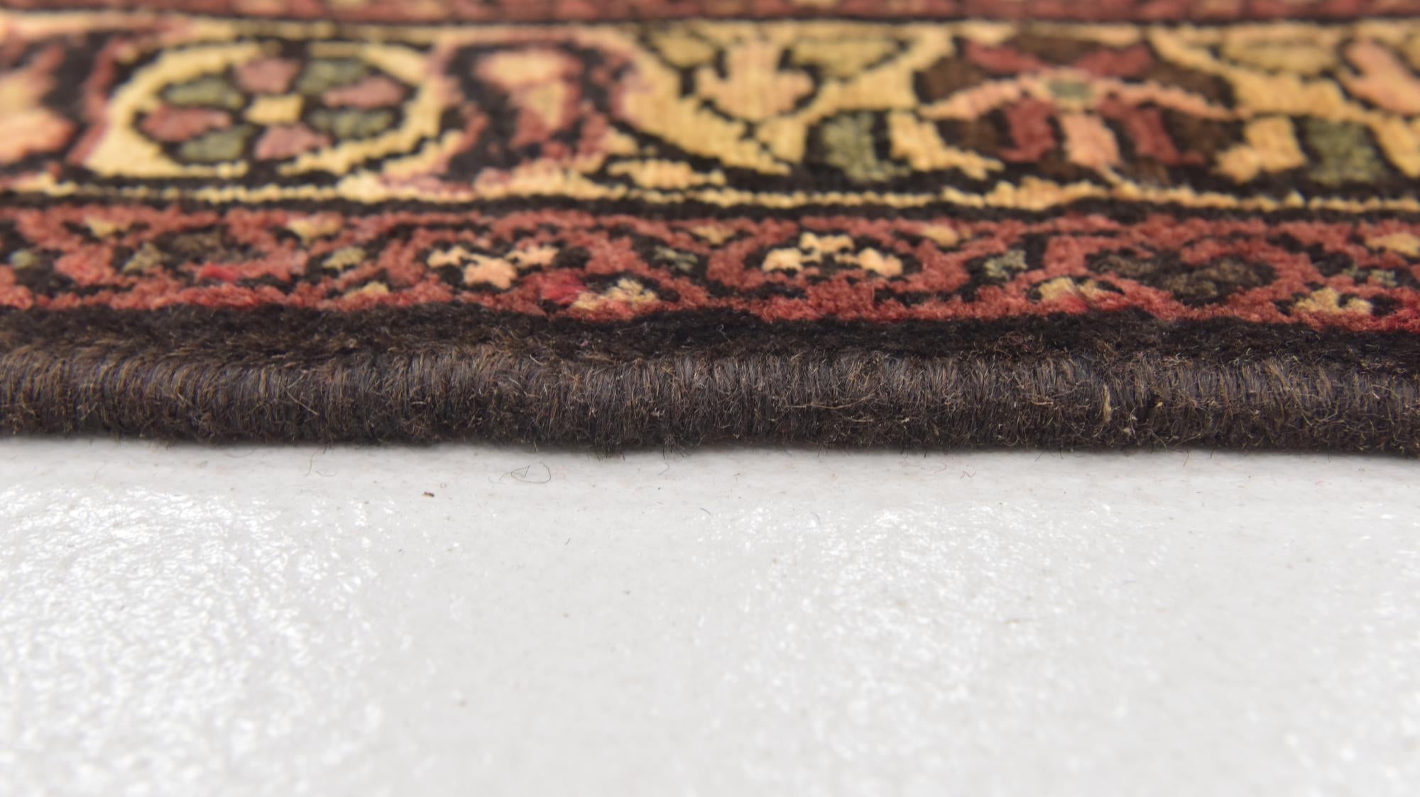 3' 8 x 10' 3 Hand Knotted Hossainabad Persian Wool Runner Rug