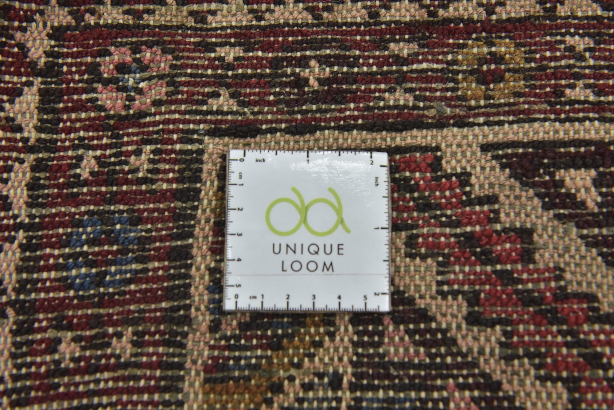 3' 8 x 10' 7 Hand Knotted Hossainabad Persian Wool Runner Rug