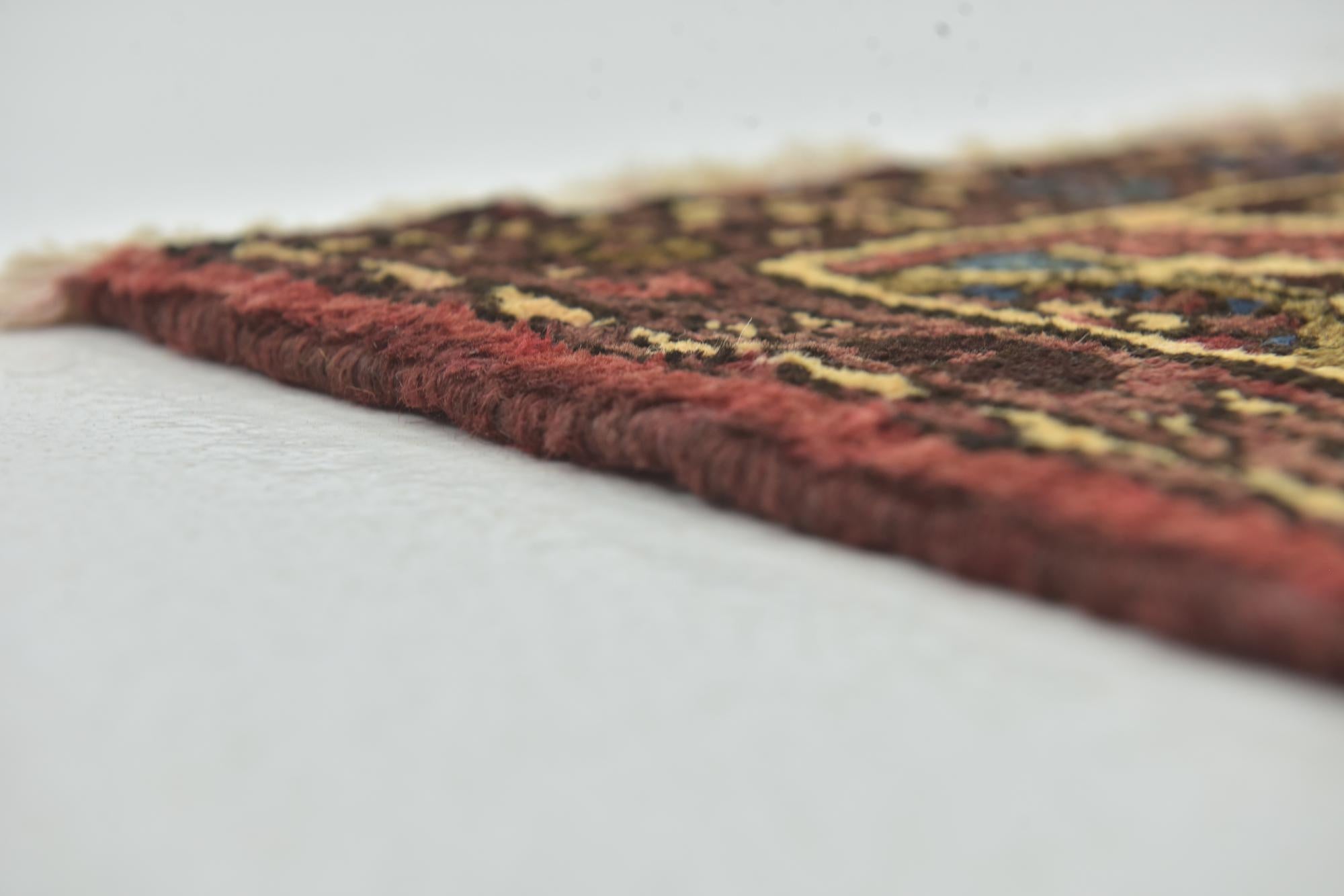 3' 8 x 10' 7 Hand Knotted Hossainabad Persian Wool Runner Rug
