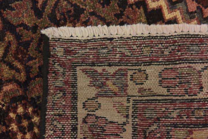 3' 6 x 9' 9 Hand Knotted Hossainabad Persian Wool Runner Rug