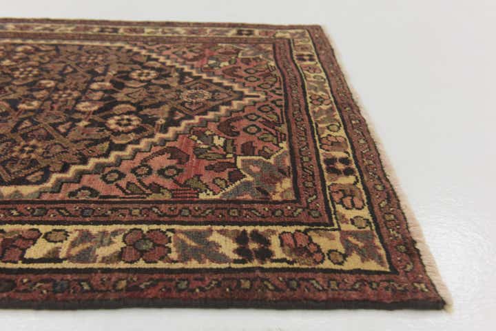 3' 6 x 9' 9 Hand Knotted Hossainabad Persian Wool Runner Rug
