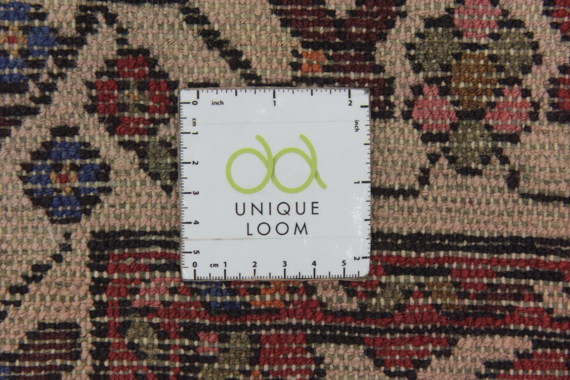 3' 8 x 9' 10 Hand Knotted Hossainabad Persian Wool Runner Rug