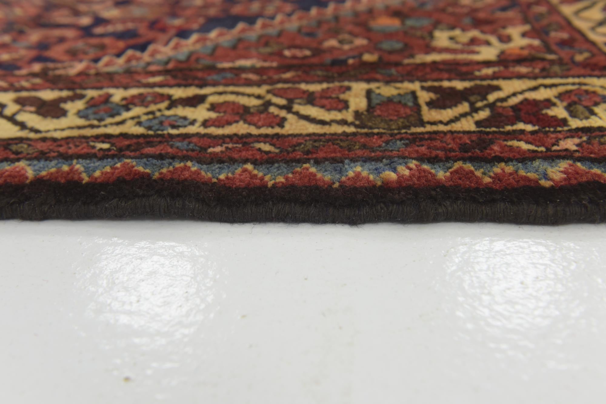 3' 8 x 9' 10 Hand Knotted Hossainabad Persian Wool Runner Rug