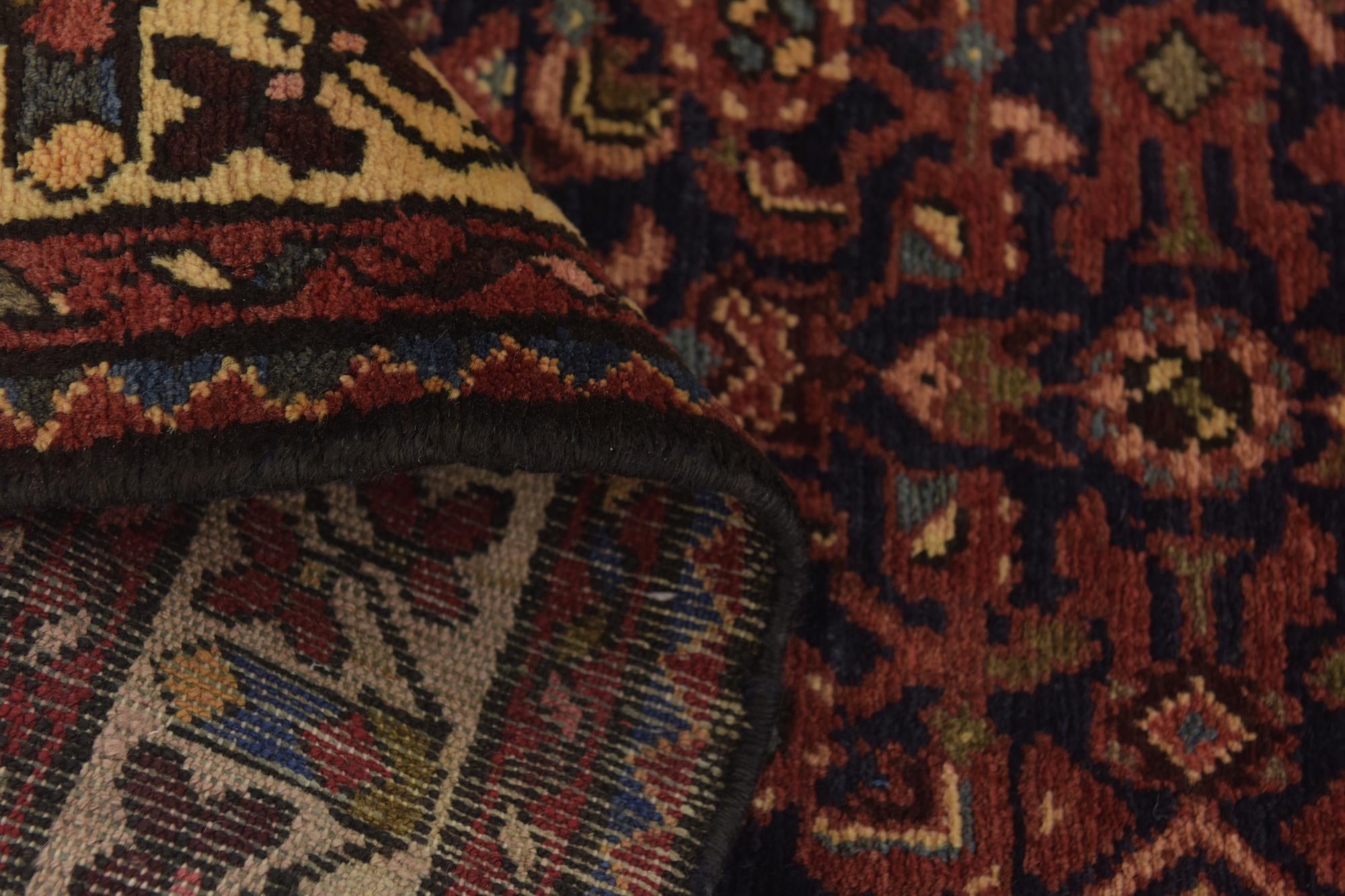 3' 8 x 9' 10 Hand Knotted Hossainabad Persian Wool Runner Rug