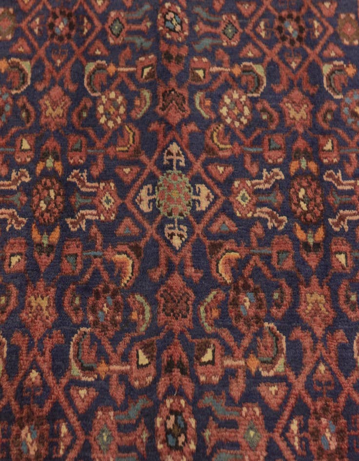 Detail image of 3' 9 x 10' 3  Hand Knotted Hossainabad Persian Wool Runner Rug