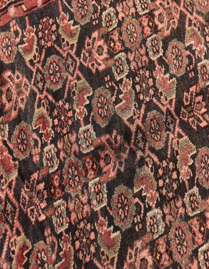 Detail image of 3' 8 x 10' 4  Hand Knotted Hossainabad Persian Wool Runner Rug