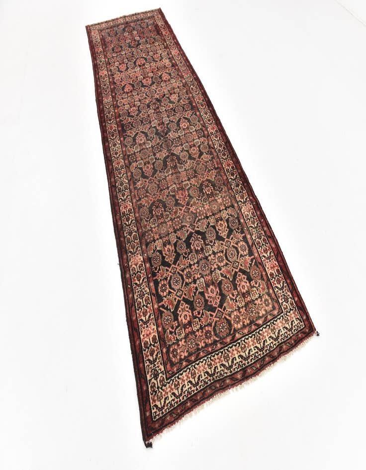 Detail image of 3' 8 x 10' 4  Hand Knotted Hossainabad Persian Wool Runner Rug