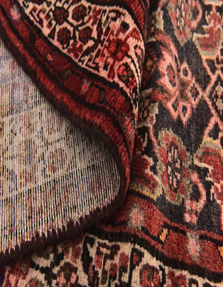 Detail image of 3' 8 x 10' 4  Hand Knotted Hossainabad Persian Wool Runner Rug