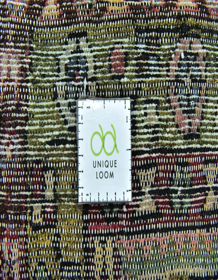 Detail image of 4' x 10' 5  Hand Knotted Hossainabad Persian Wool Runner Rug